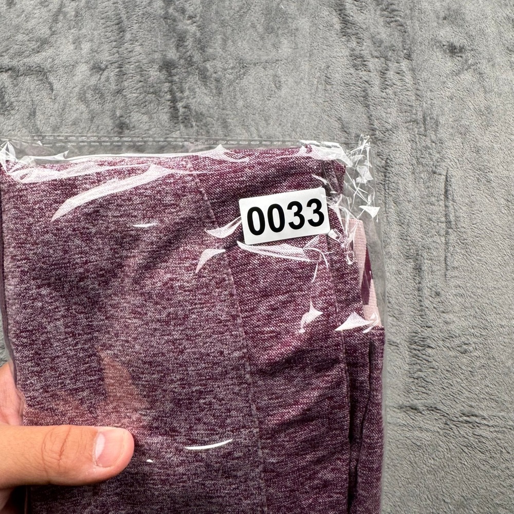 Gymshark Flex High Waisted Seamless Leggings Burgundy Pink Marl Small 0033 - Picture 7 of 7